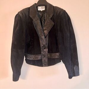 Vintage 80s G-III Leather Fashions crop jacket